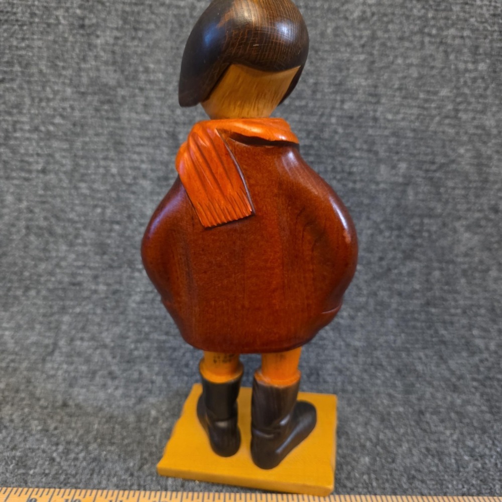 Vintage Italian Wood Carving Man‎ With Pipe Small Figurine Folk Art Decor - Picture 4 of 10